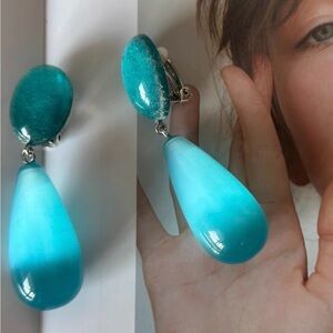 Teal Drop Earrings